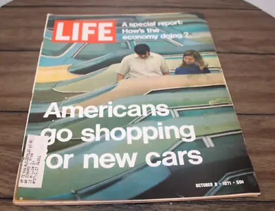 Vtg Life Magazine OCTOBER 8 1971 Masai Warriors KENYA New Cars GREAT ADS! • £12.06