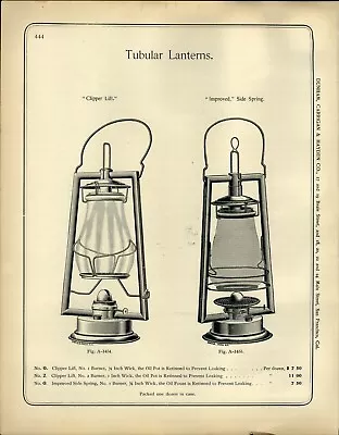 $40.19 • Buy 1890s PAPER AD 5 PG Gem Ham Ham's Tubular Lantern Police Sperm Whale Oil 