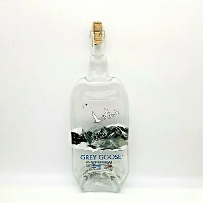 Grey Goose Vodka Bottle Melted Bar Decoration Flattened Cheese Serving Tray Cork • $25.25