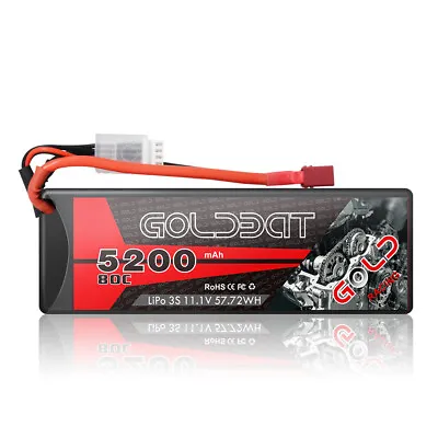 5200mAh 3S 80C 11.1V Hardcase Lipo Battery With Deans Plug For RC Car Truck • $28.99