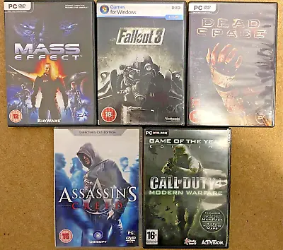 PC Bundle - Mass Effect Fallout 3 Dead Space Assassins Creed Call Of Duty 4 • £9.25