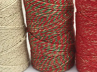 Bakers Twine - 5 Metres Wrap Presents Scrapbooking Card Making Craft String • £3.49