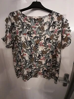 £0.99 • Buy Next Ladies Top T Shirt Size 12 Tropical Multi Coloured Print