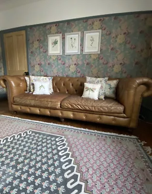 £250 • Buy Chesterfield Barker & Stone House Leather Sofa Made By Halo