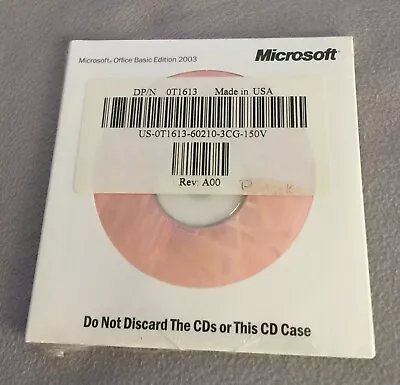 New Microsoft Office Basic Edition 2003 Dell Install CD + Product Key OT1613 • $2.99