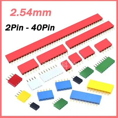 2 Way -40 Way Female Header 0.1  2.54mm Single Connector Sil Pin Arduino Pi • $1.30