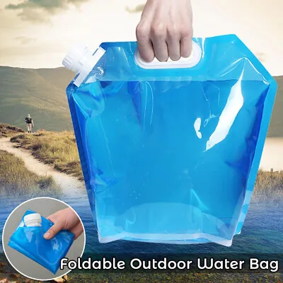 5/10L Foldable Camping Storage Water Bottle Collapsible Bag Carrier Container~ • £4.99