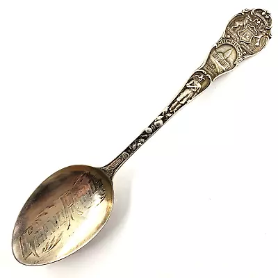 Sterling Silver Souvenir Spoon Grand Rapids River Michigan State Capitol America • $75