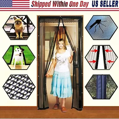 Magnetic Screen Door Mesh Hands-Free Net Mosquito Fly Insect Bug Curtain Closer • $10.99