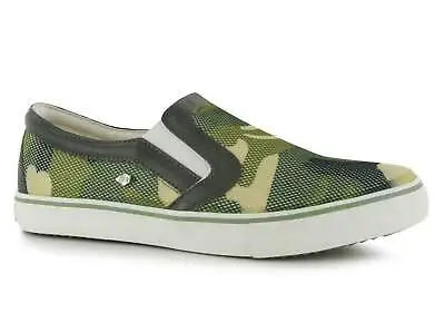 British Knights Mens Green Camo Jam Slip On Trainers Shoes • £25