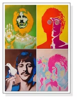 Richard Avedon Vintage Poster The Beatles Stern 4 Set Offset Print Linen Backing • $2300