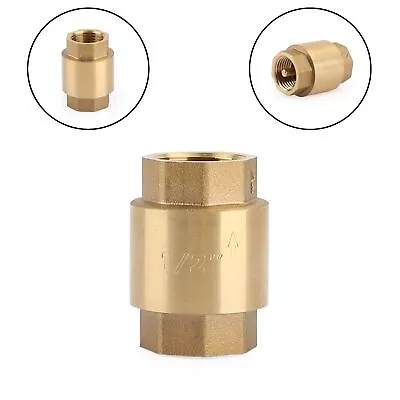 DN15 1/2  NPT In-Line Check Valve Brass Spring Loaded Inline 200PSI • $11.87