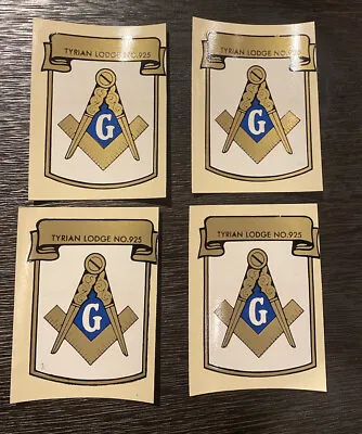 FREEMASON 4 New Vintage MASONIC Stickers Decal For Glass Windows. Masons RARE • $24.99