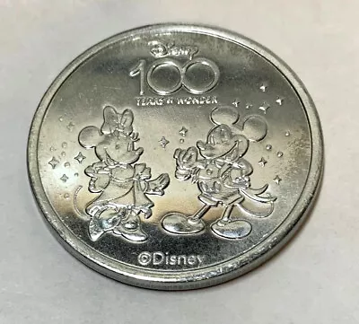 Disneyland 2023 Disney 100 Years Of Wonder Mickey & Minnie Mouse Coin Medallion • $8.99