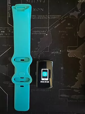 Fitbit Charge 6 Premium Fitness Tracker Black With BRAND NEW Teal Strap • $170