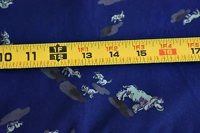 By 1/2 Yd 36  Wide Vintage 1940's-60's Dogs On Navy Pure Egyptian CottonN2581 • $8