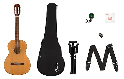 Fender FA-15N Nylon String 3/4 Size Classical Acoustic Guitar With Gig Bag +More • $159.95