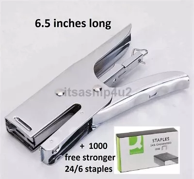 HEAVY DUTY STAPLER PLIER Multi Material Craft Fabric Warehouse FREE 1000 STAPLES • £13.95