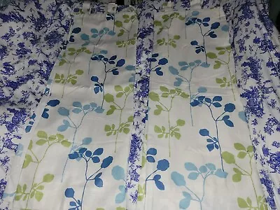 John Lewis  Bespoke Tab Top Curtains  Lined. Cotton  Floral • £38