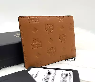 AUTH NWT MCM Portuna Embossed Monogram Bifold Leather Wallet With Case Case • $299.99