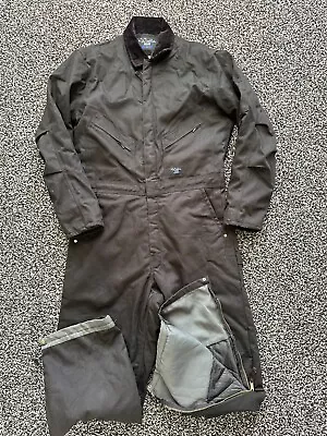 Walls Overalls Padded Workwear Mens Workwear Boiler Suit Black Chest 42-44 L32 • £5