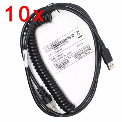 10x 9FT Coiled USB Cable For Honeywell Metrologic MS7120 MS9540 MS9520 Reader • $139.84