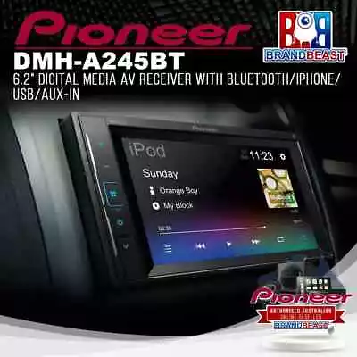 Pioneer DMH-A245BT 6.2  Digital Media AV Receiver W/ Bluetooth/iPhone/USB/Aux-In • $249.50