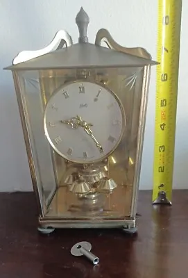 1954 Working Aug. Schatz & Sohne German 400 Day Coach Anniversary Clock With Key • $160.18