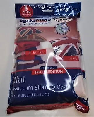 Packmate Uniion Jack Xl Flat Vacuum Storage Bags - Special Edition • £14.99