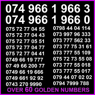 Easy Remember Mobile Number VIP Gold SIM Card Platinum Business Diamond Family • £12.99