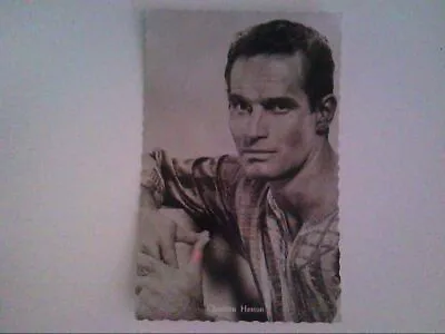 Charlton Heston. Portrait. Postcard • £7.46