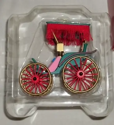 Vintage 1987 Hallmark Keepsake Antique Car Sweetheart 5  Wheels Turn Red Fringe • $6.99