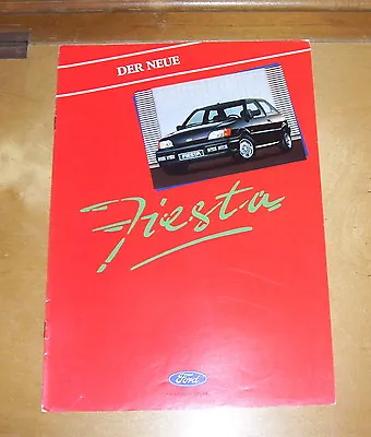 FORD DER NEUE FIESTA  SALES BROCHURE 1989 Inc XR2i CLX C CL S IN GERMAN SWISS • £4