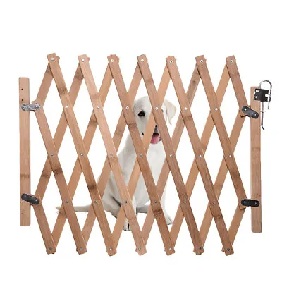 £17.59 • Buy Baby Safety Fence Expanding Portable Wooden Pet Dog Freestanding Trellis Gate UK
