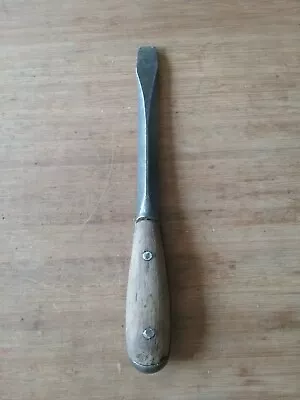 Vintage Split Wooden Handle Flat Head Screwdriver 9 1/4  (ref2) • $18