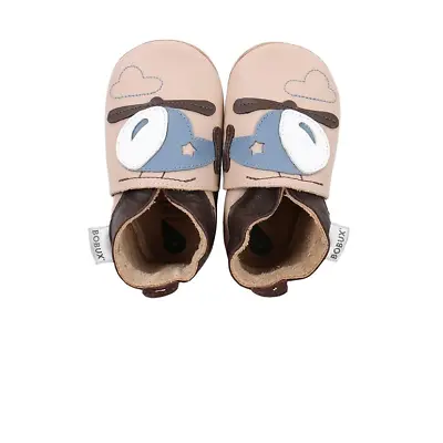 Bobux Helicopter Baby Crawling Shoes Beige • £15