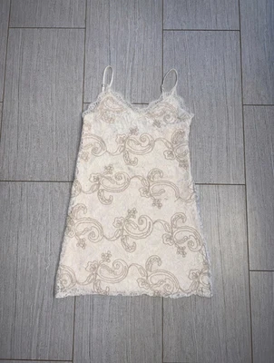 £25 • Buy Worn Once Womens ZARA Cream Short Lace Dress Size L RRP £50