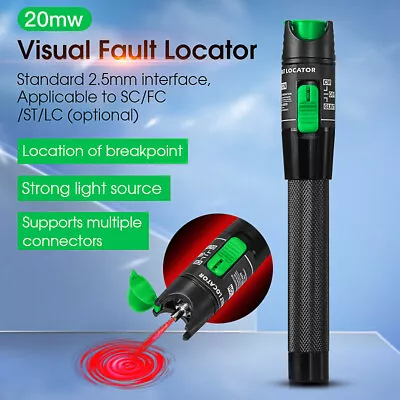 COMPTYCO 20MW Visual Fault Locator Fiber Optic Laser Cable Tester Test VFL 20KM • $14.16