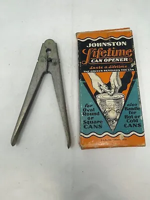 Vintage Johnston Lifetime Can Opener With Box Rare • $19.99