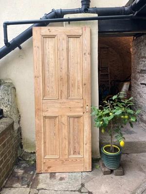 £80 • Buy Reclaimed Victorian 4 Panel Pine Door - Stripped, With Beading 