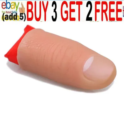 £4.83 • Buy Thumb Tip Finger Fake  Trick Vinyl Fun Toy Joke Prank Props Vanish Red Silkli