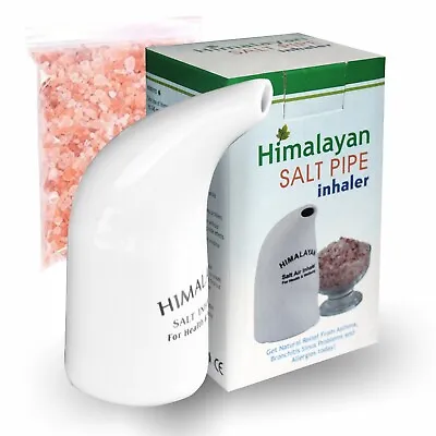 Salt Inhaler The New Asthma Inhaler HimalayanReal Salt Pipe Ceramics White • £11.99