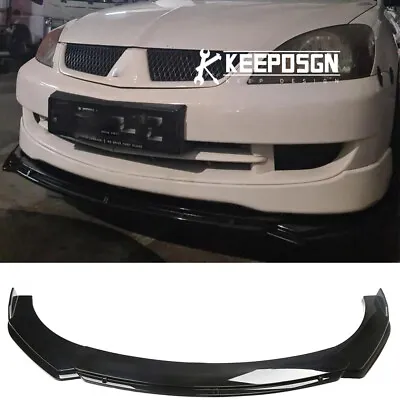 For Mitsubishi Lancer CJ CY CF Sedan Front Bumper Lip Splitter Carbon Fiber • $89.11