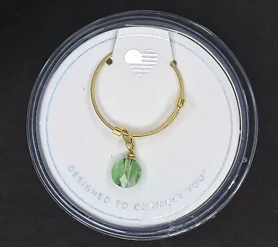 NEW NIB Alex And Ani Sprout Green Swarovski 925 Silver 14KT Gold Plated Ring • $11.39