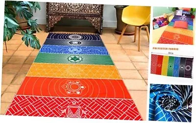  Mexican Yoga Mat Beach Picnic Blanket Chakra Meditation Mat Yoga 1pcs Rainbow • $19.60