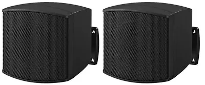 EUL-26 Black Miniature Wall Mount Speakers - 100V - Pair • £39.99