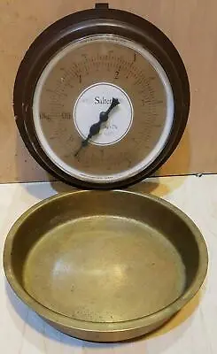 Retro Vintage Salter Wall Hanging Kitchen Weighing Scales 1970s With Brass Dish • £24.98