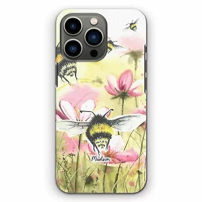 Personalised Phone Case For Motorola/OnePlus 78 Pro Pink Flower Bee Hard Cover • £6.49