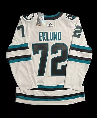 Adidas San Jose Sharks Evolve Jersey William Eklund 72 • $275
