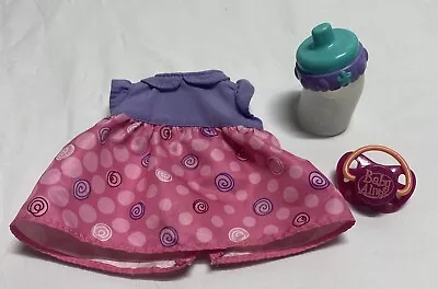 Baby Alive Doll Dress With Bottle And Pacifier Pink Purple • $12.90